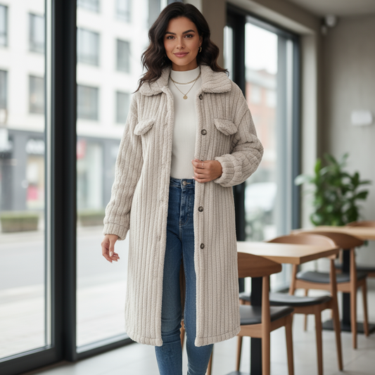 Long sherpa coat Miss Sparkling