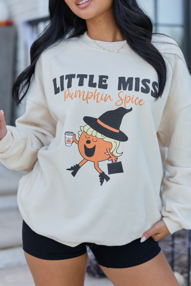 Little Miss Pumpkin Spice Cream Graphic Sweatshirt