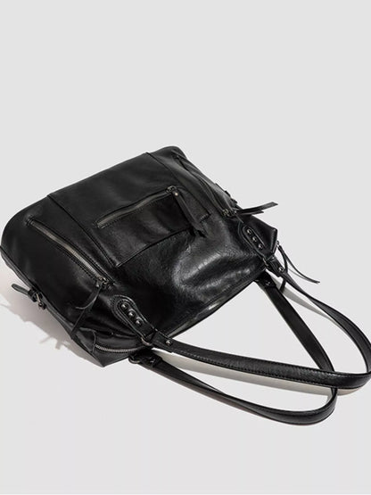 Multi-Pocket Zippered Shoulder Bag - Poet Street Boutique
