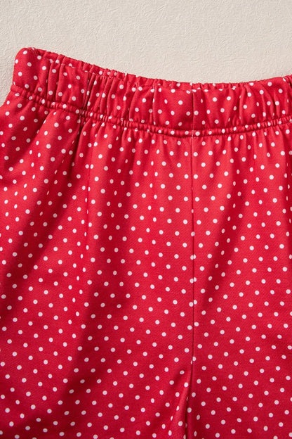 Christmas MERRY Letter Print Top & Shorts Set