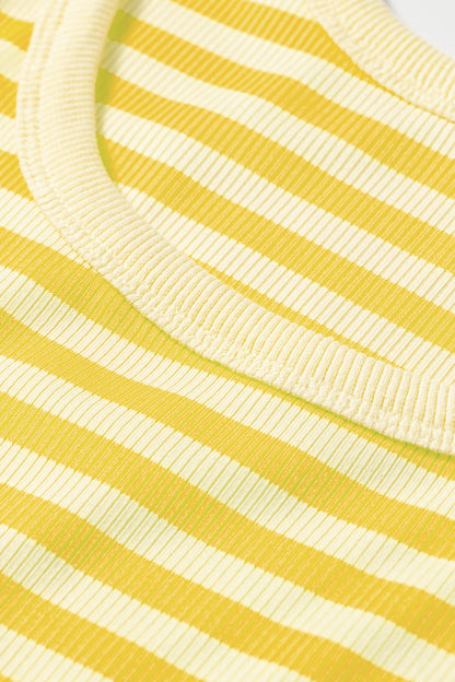Stripe Ribbed Knit Tank Top