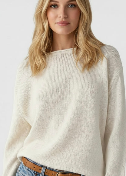 Casual Striped Boat Neck Sweater