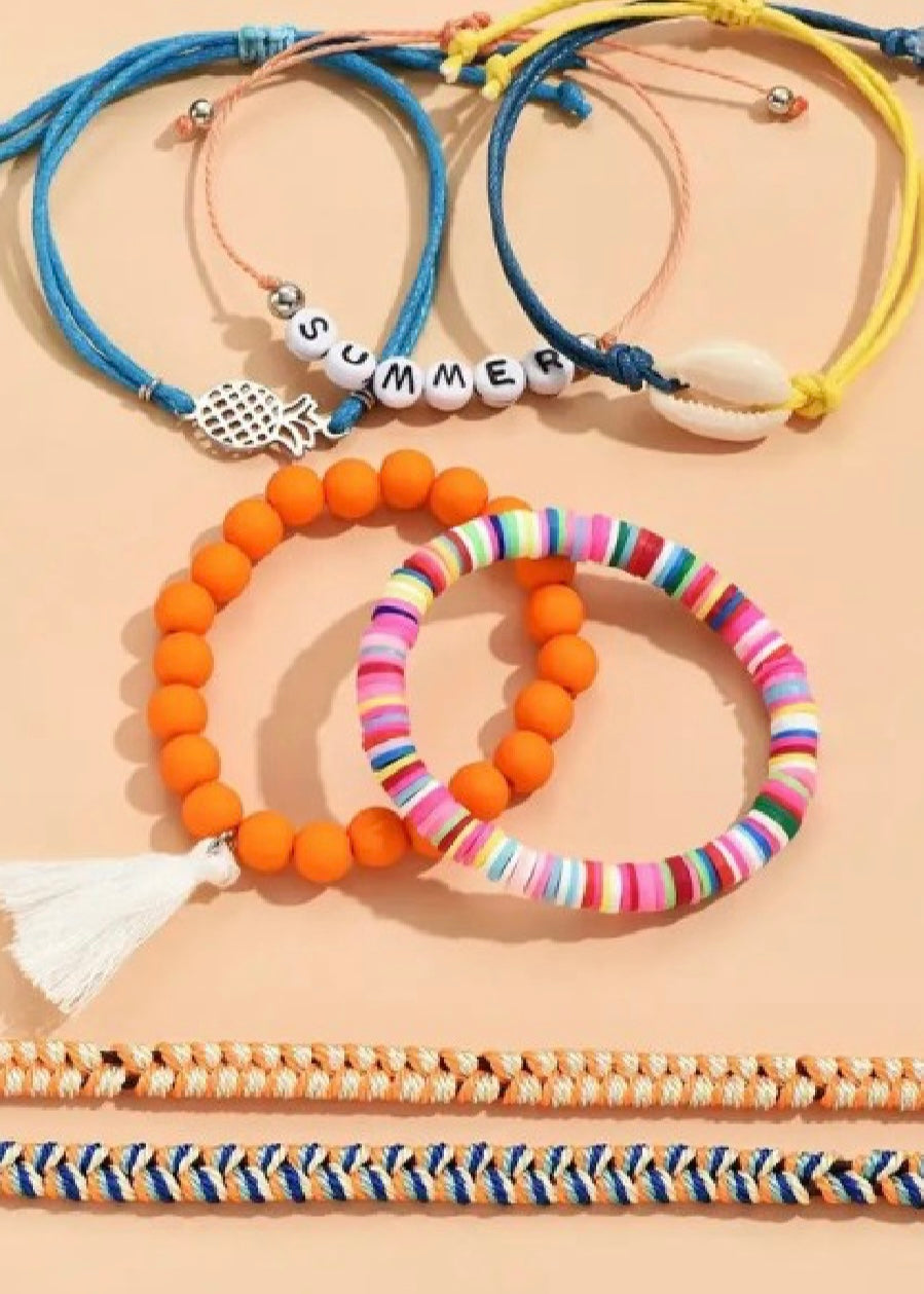 Boho 7 Piece Summer Bracelet Set Poet Street Boutique