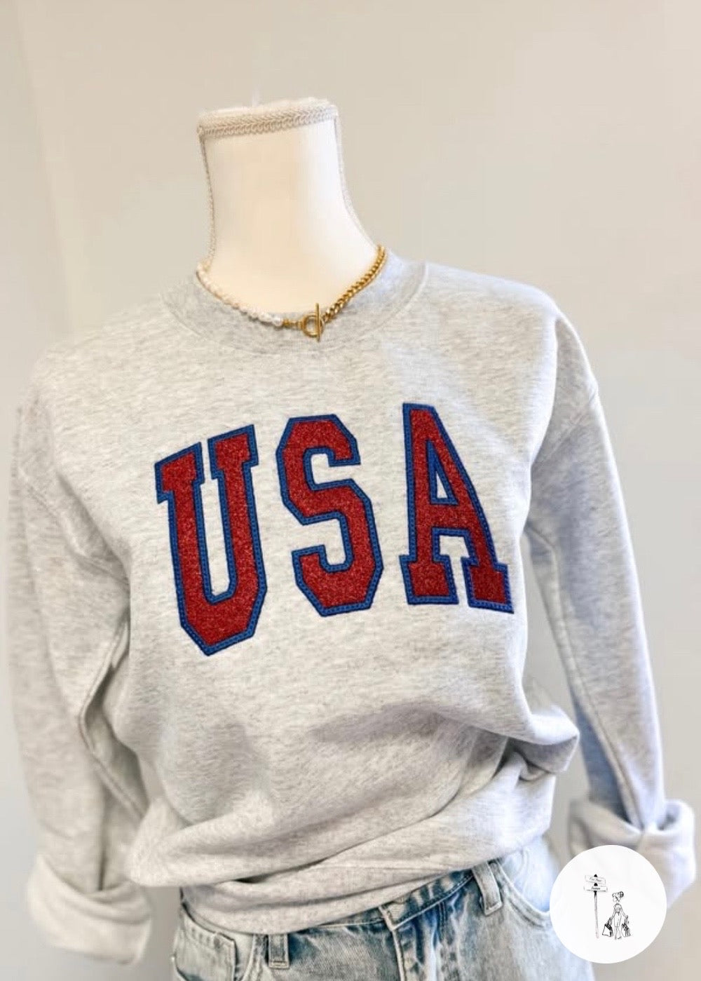 USA  Print Sweatshirt Poet Street Boutique