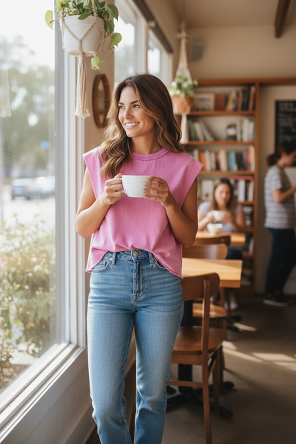 Mineral Wash Boxy Tank Top