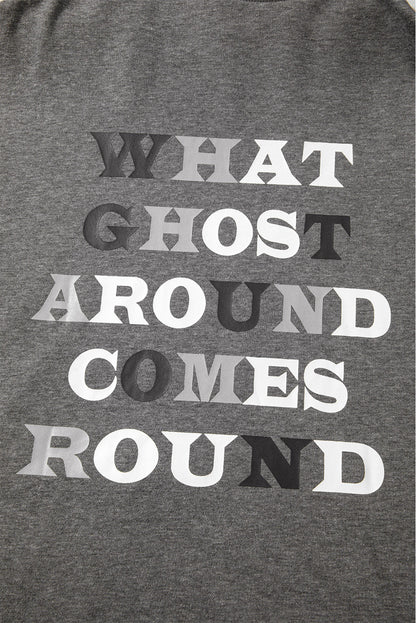 Halloween Ghost Graphic Print Oversize Hoodie