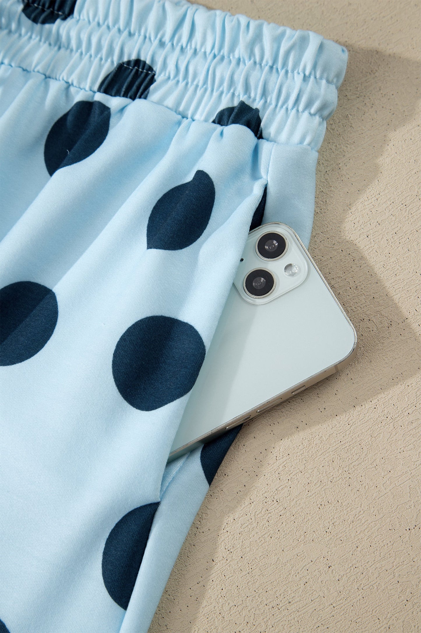 Polka Dot Tee & Drawstring Short Set