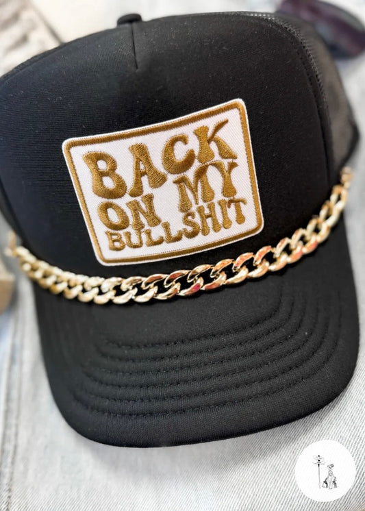 Back On My BS Trucker Hat Poet Street Boutique