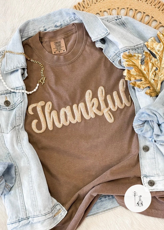 Thankful Gold Graphic Tee Poet Street Boutique