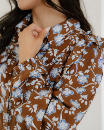 Luella Ruffled Detail Button Down Dress