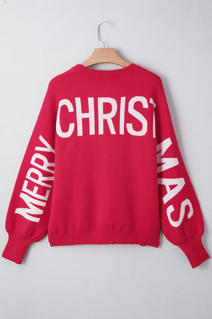 Ho Ho Ho Merry Christmas Drop Shoulder Sweater