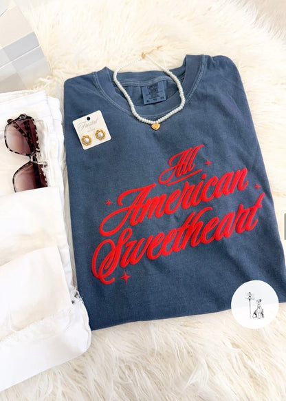 All American Sweetheart Puff Print Tee