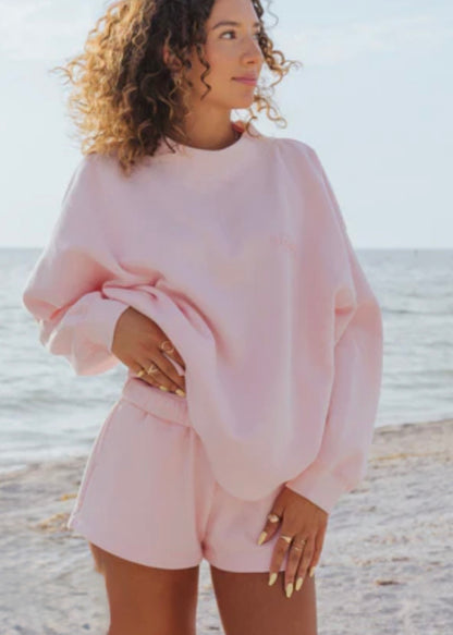 Relaxed Fit Sweatshirt and Shorts Set