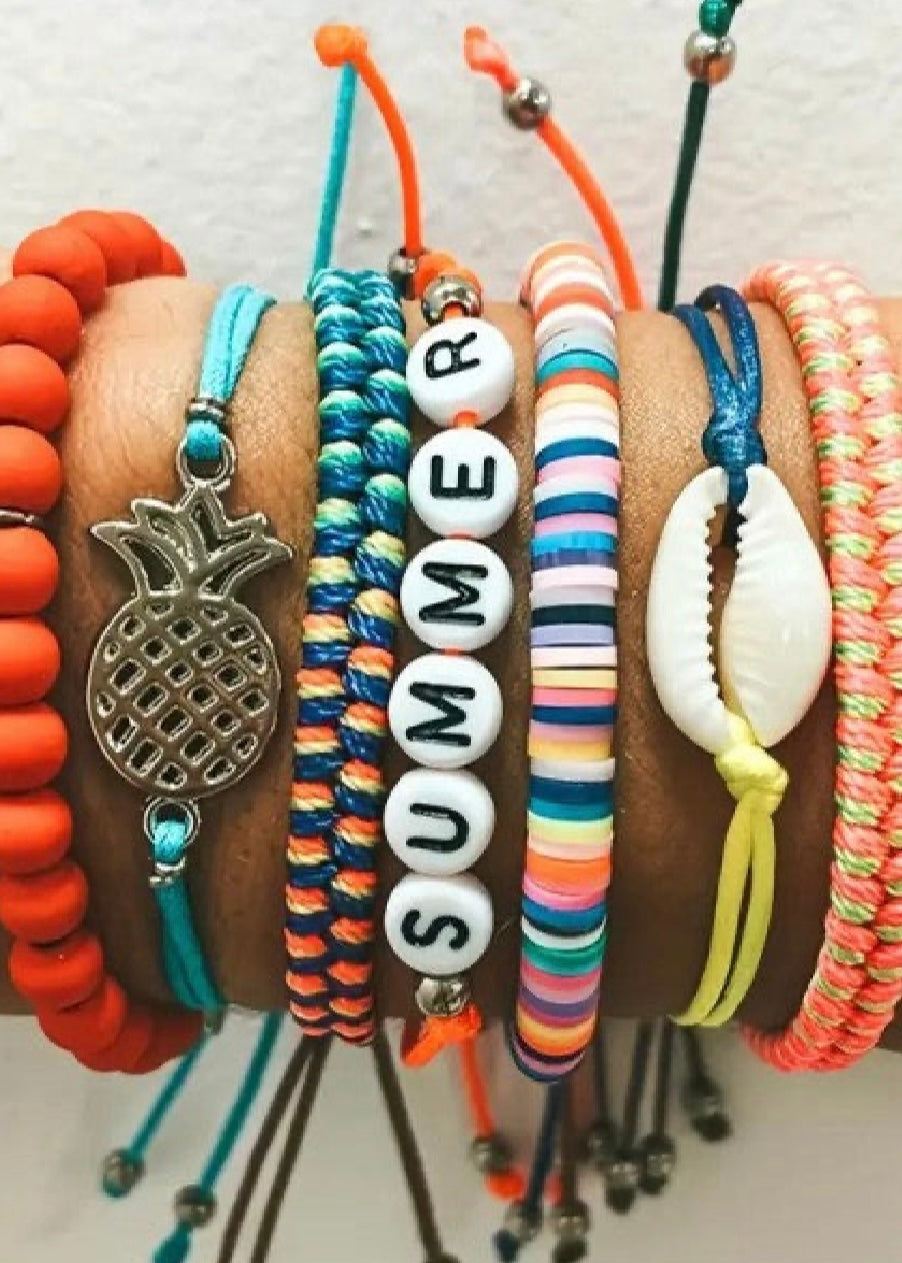 Boho 7 Piece Summer Bracelet Set Poet Street Boutique
