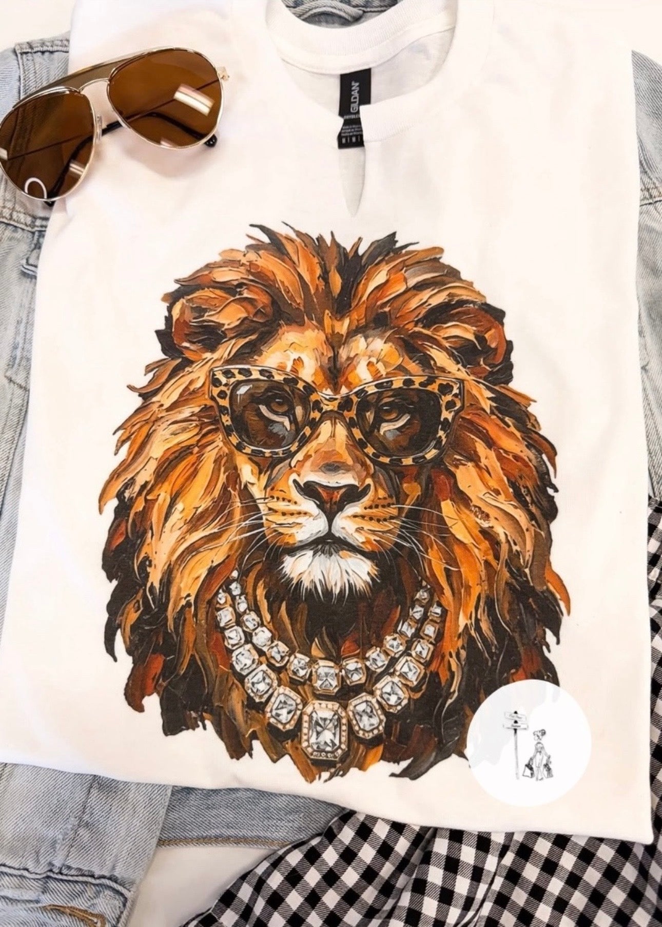 Glam Leo Season Lion  Graphic Tee