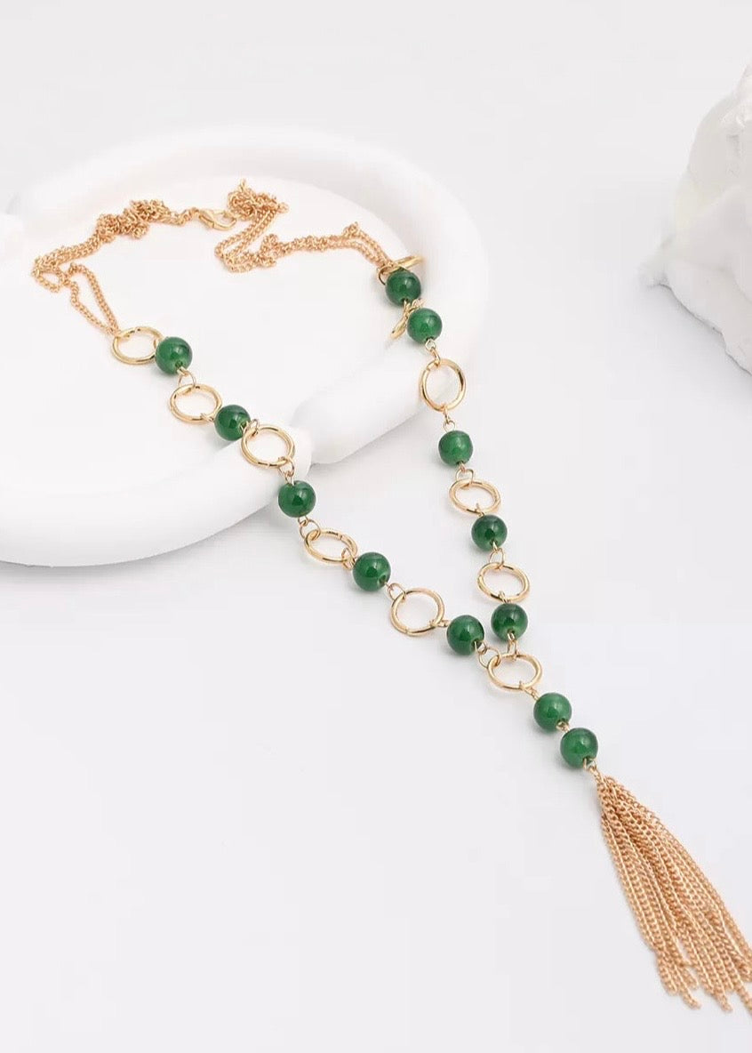 Elegant Tassel Pendant Necklace