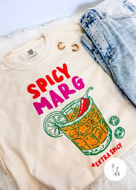 Spicy Marg Extra Spicy  Cotton Graphic Tee Poet Street Boutique