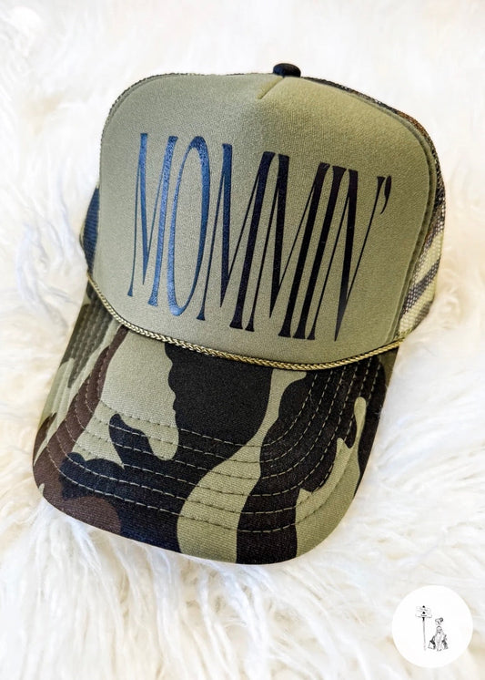 Mommin’ Camo Trucker Hat Poet Street Boutique