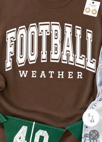 Football Weather Puff Print Sweatshirt