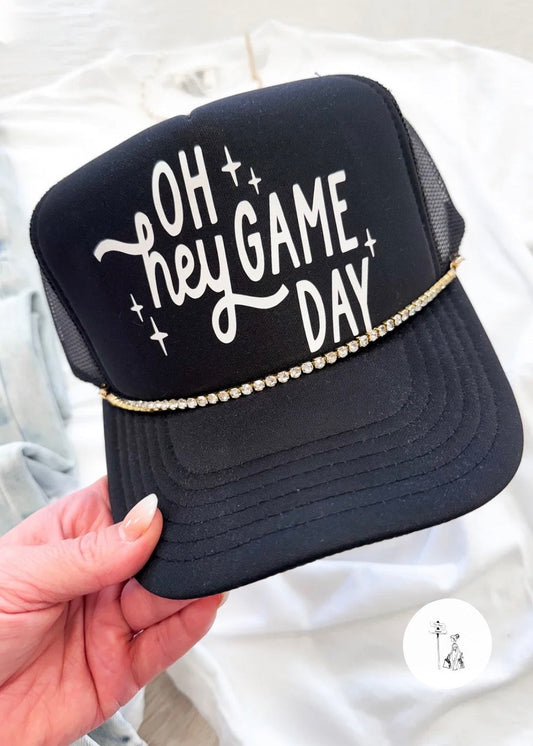 Oh Hey Game Day Trucker Hat Poet Street Boutique