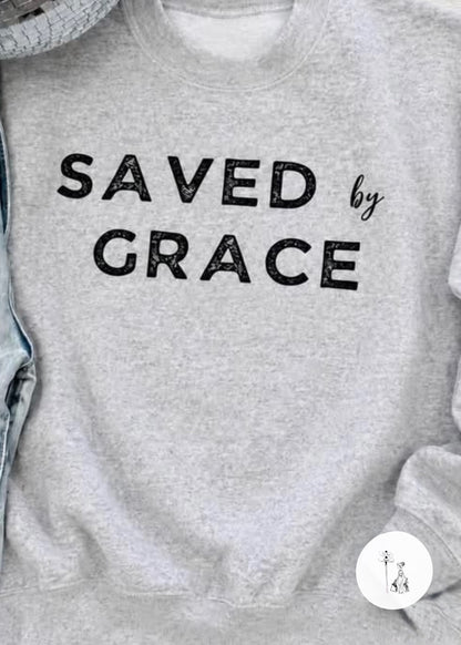 Saved By Grace Graphic Sweatshirt