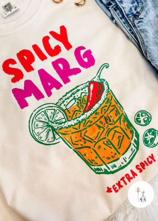 Spicy Marg Extra Spicy  Cotton Graphic Tee Poet Street Boutique