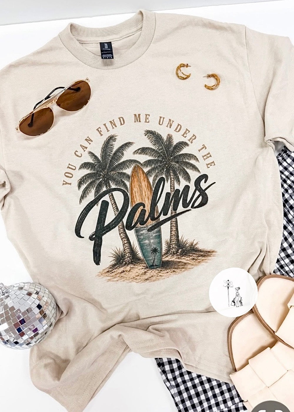 Find Me Under The Palms  Graphic Tee