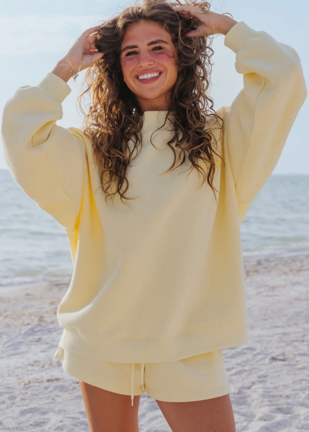 Relaxed Fit Sweatshirt and Shorts Set