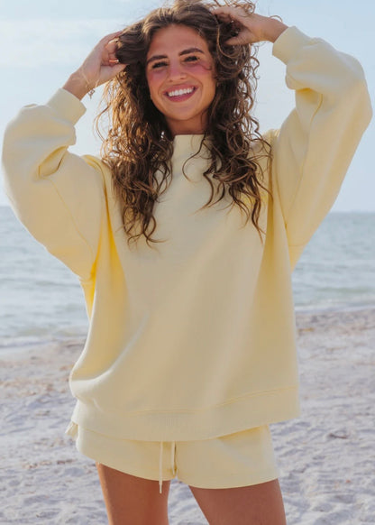 Relaxed Fit Sweatshirt and Shorts Set