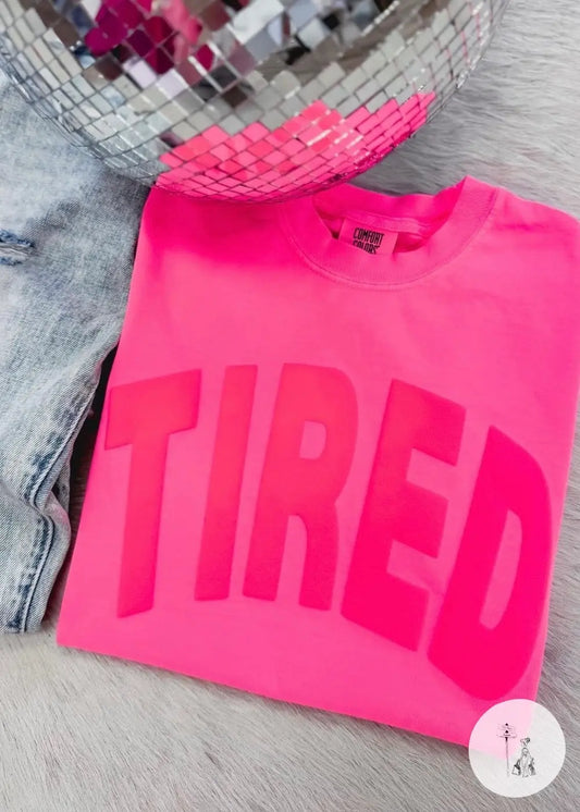 TIRED Puff Print Graphic Tee - Poet Street Boutique