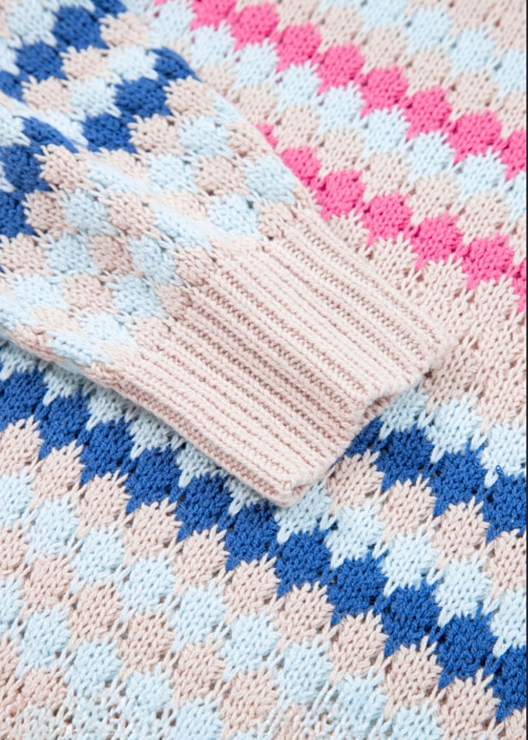 Striped Geometric Pattern Sweater