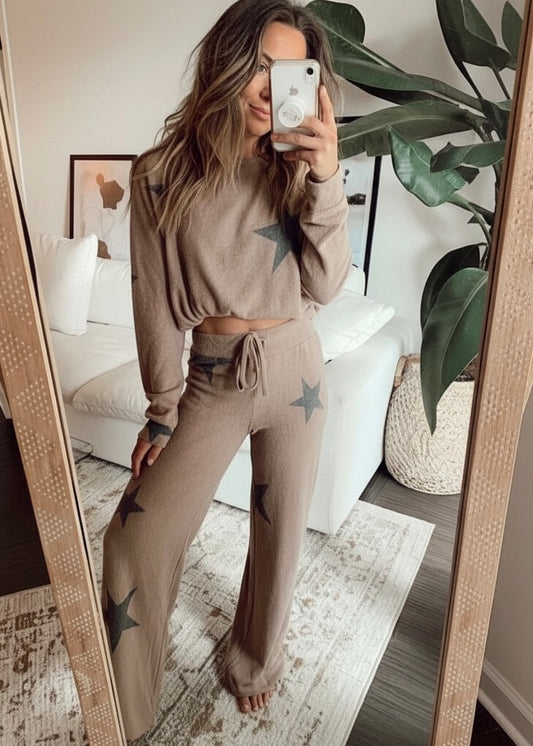 Star Top and Pants Lounge Set