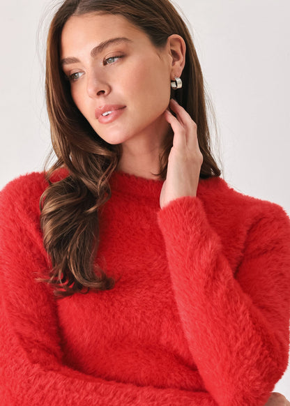 Flying Tomato Color Pop Fuzzy Sweater