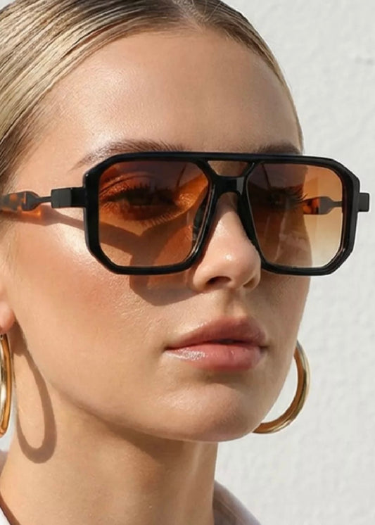 Oversized Square Sunglasses with Gradient Lenses