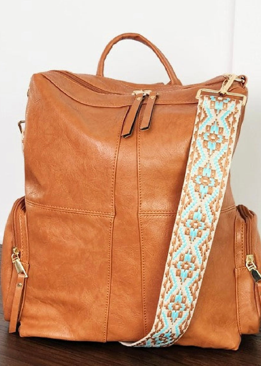 Charis Convertible Vegan Leather Backpack 2 Straps Dani & Em