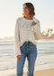BEACH Hollow Out Knit Dolman Sleeve Sweater JUNIPER BLVD