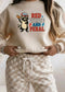 Red White and Feral Graphic Sweatshirt Poet Street Boutique