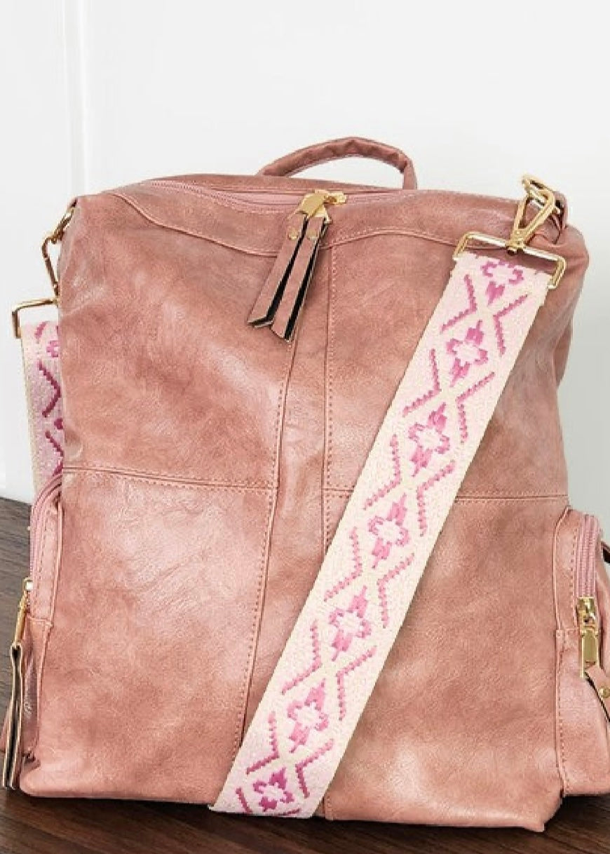 Charis Convertible Vegan Leather Backpack 2 Straps Dani & Em