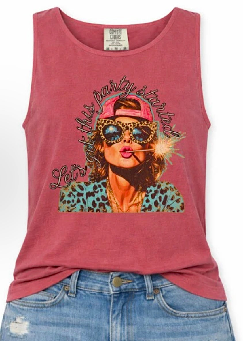 Summer Party Girl Graphic Tank ATTA TOOD