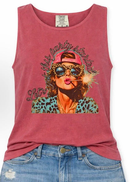 Summer Party Girl Graphic Tank ATTA TOOD