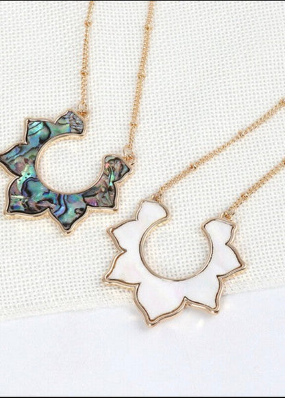 Abalone and White Shell Cut Necklaces Poet Street Boutique