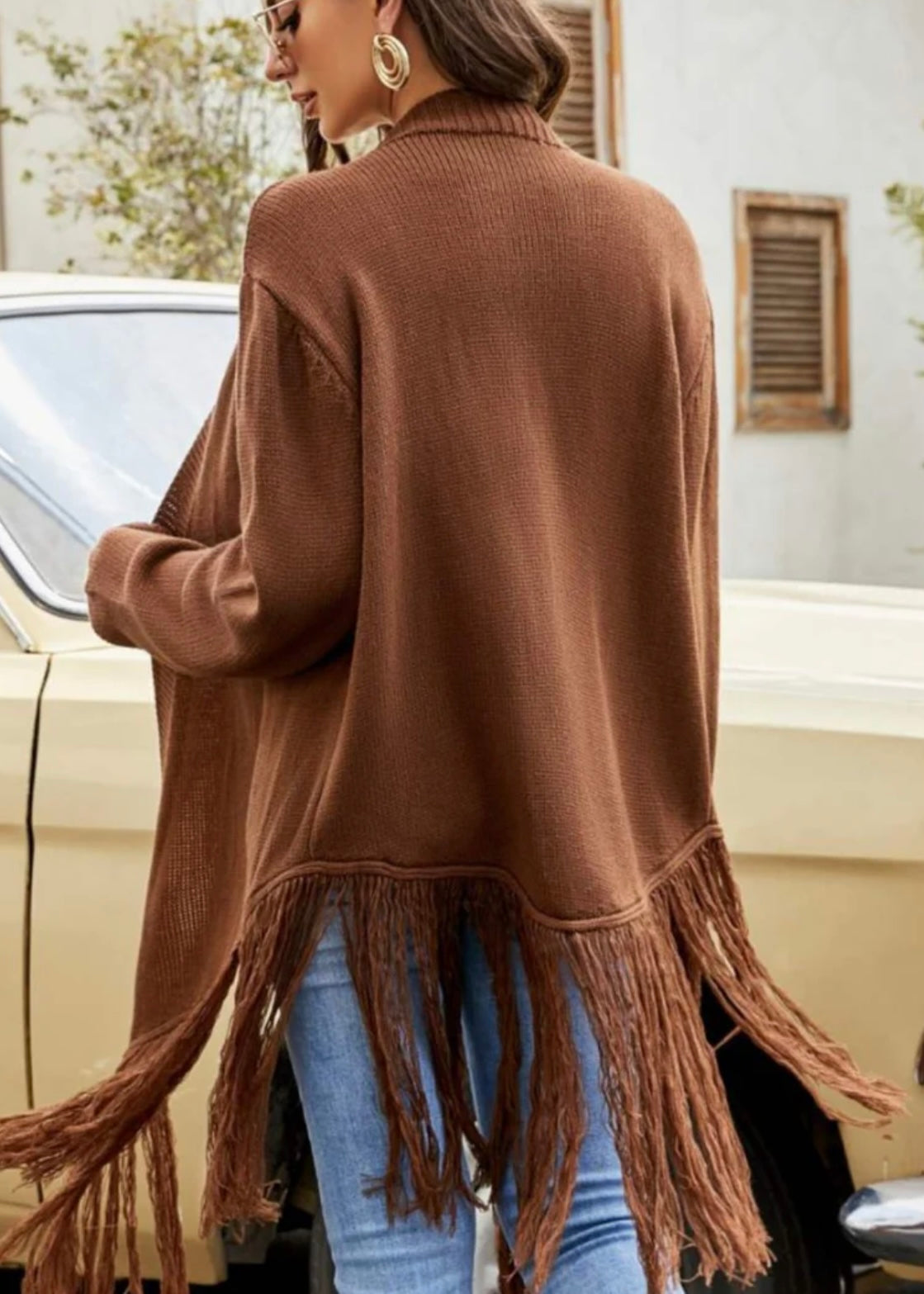 Miss Sparkling Fringe Hem Cardigan Miss Sparkling