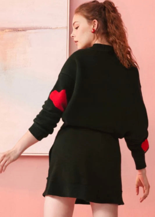 Miss Sparkling Heart Waterfall Sweater Miss Sparkling