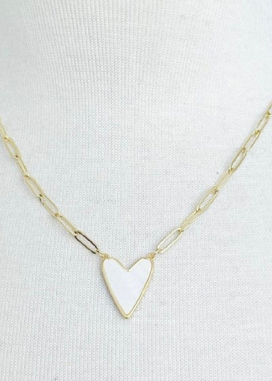 My Heart Link Chain Necklace Poet Street Boutique