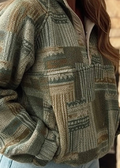 Western  Fleece 3/4 Snap Front Sweatshirt