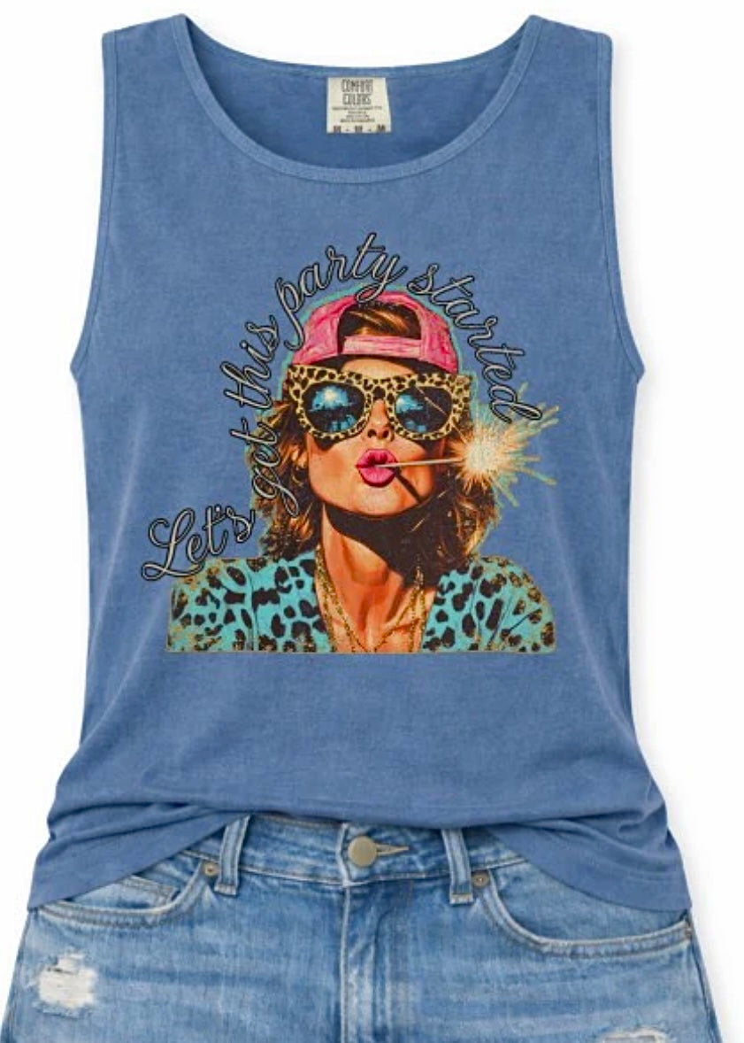 Summer Party Girl Graphic Tank ATTA TOOD