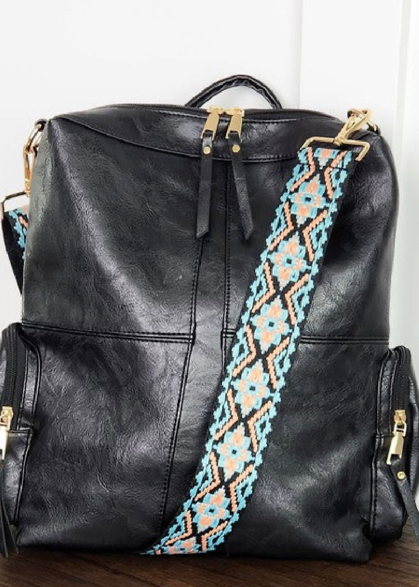 Charis Convertible Vegan Leather Backpack 2 Straps Dani & Em