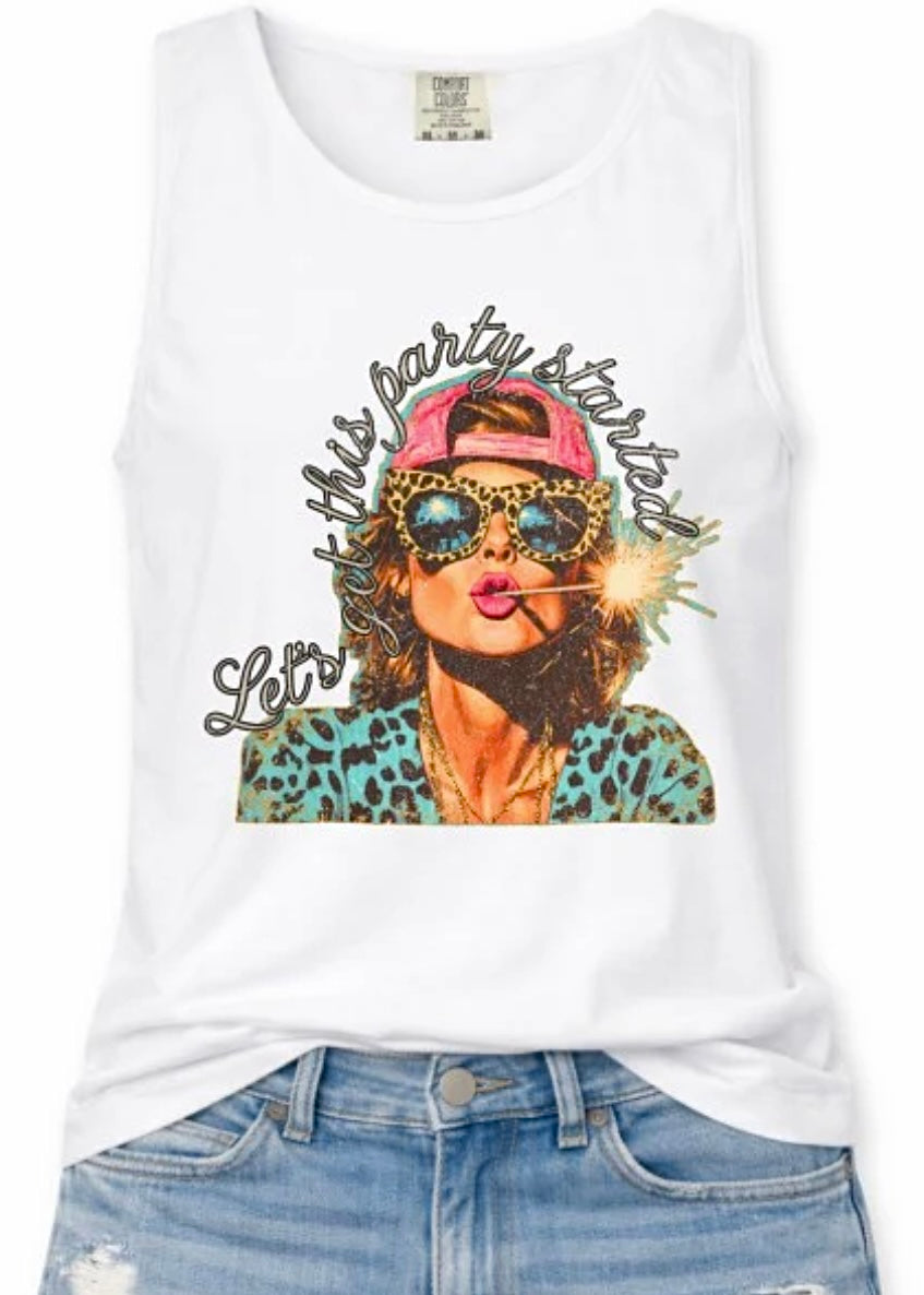 Summer Party Girl Graphic Tank ATTA TOOD