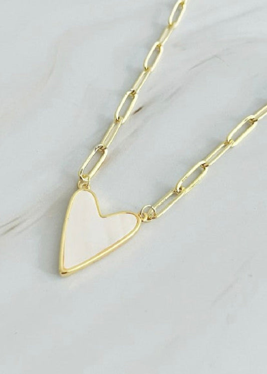 My Heart Link Chain Necklace Poet Street Boutique