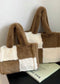 Fuzzy Checkered Shoulder Bag Miss Sparkling